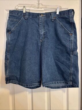 Lee Men's Dark Blue Cargo Denim Shorts